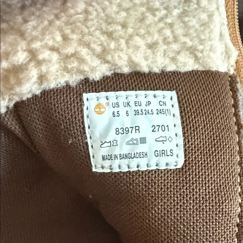 Timberland Girls Brown Leather Boots Size 6.5